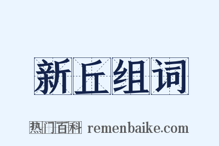 新丘组词是什么意思的图片